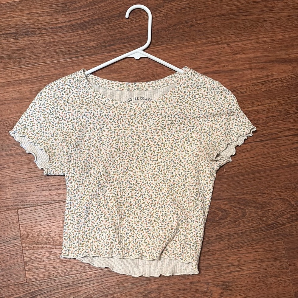 Floral Fitted Crop Blouse